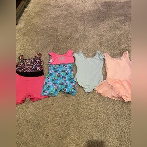 Set of 4 girls leotards